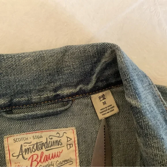 Scotch & Soda Amsterdam Blauw Men’s Denim Distressed Vest. Size M - Picture 5 of 6